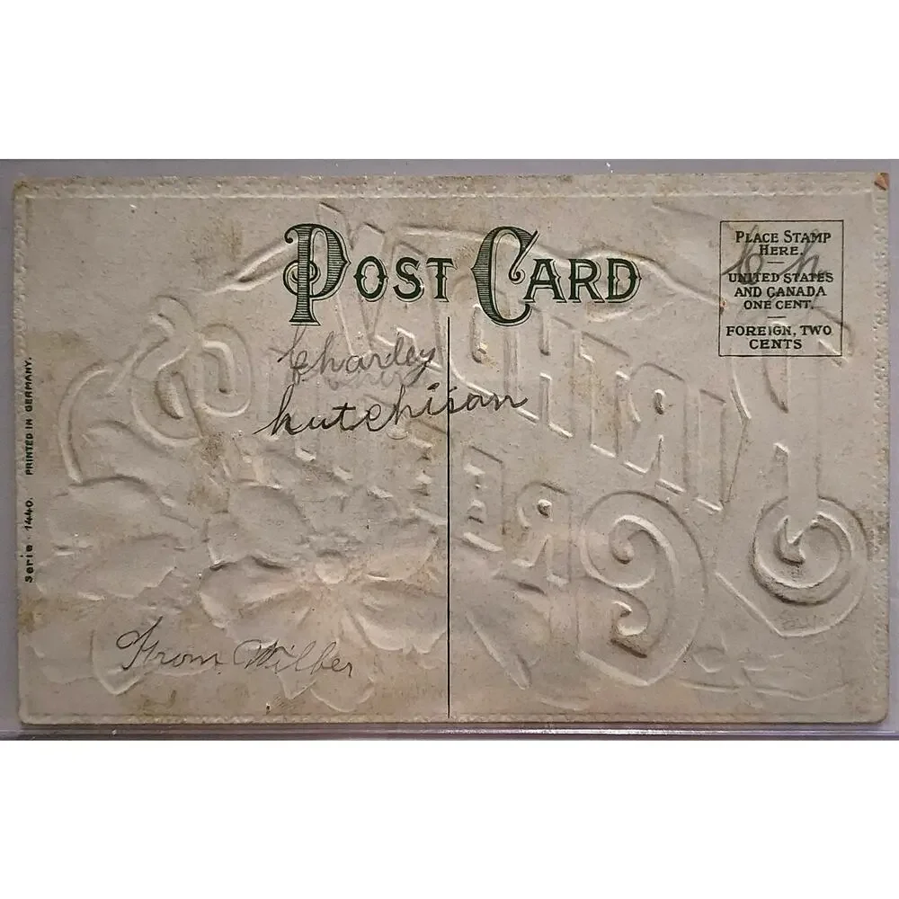 Lot Of Four Vintage Antique Embossed Postcards Flowers Birthday Wishes Returns